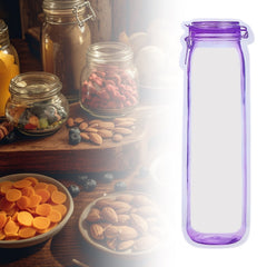 Clear reusable ziplock food storage bag