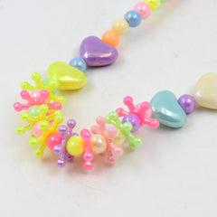 2 Pc Pearl pendant necklace and bracelet combo set