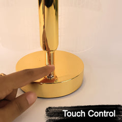 Elegant Plastic LED Table Lamp with Leaf Design Shade (1 Pc)