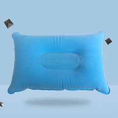 Portable inflatable pillow partially inflated