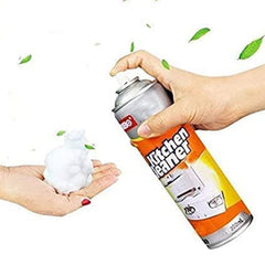 CookAura Kitchen Foam Cleaner bottle, showcasing its powerful foam action for deep cleaning.