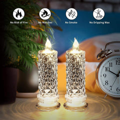 Close-up of LED Crystal Candle Light