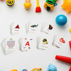 Kidkraft flashcards showing animals and shapes