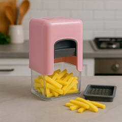 Apex Heavy Duty Potato Chipser & Vegetable Chopper in use