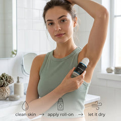 AOE Roll-On Deodorant Blue Bottle Close-Up