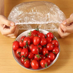 FlexiWrap Pro elastic food covers stretching over container