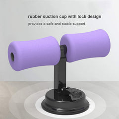 Sit-up tool demonstrating adjustable foot holder settings
