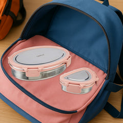 Ganesh Classy Prime Pink Lunch Box with Leakproof Edges