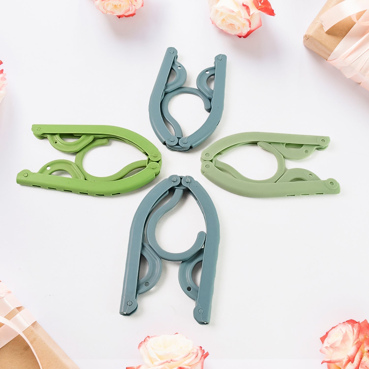 Travel hangers with easy storage folding design