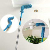 Adjustable long handle microfiber dust brush folded for ceiling cleaning