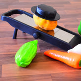 Premium Adjustable Potato and Onion Slicer with stainless steel blades