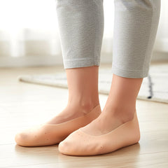 Silicone Heel Protector Socks on feet