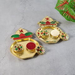 Top view of decorative Kalash Kumkum Box