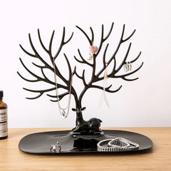 Deer-shaped jewellery display holder for earrings and necklaces antler tree India