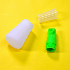 Flexible silicone oil bottle and brush for cooking