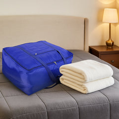 Durable fabric storage bag for bedding