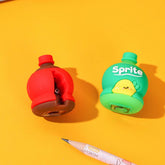 2-in-1 3D Cold Drink Bottle Shape Rubber Pencil Set, Boys Girls Gifts (1 Pc )
