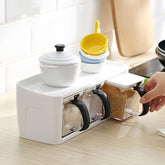 Grinss kitchen spice organizer box set with stand and spoons