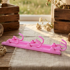 Kitchen hanger hook organizer in vibrant pink