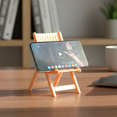 Mini Chair Shape Mobile Stand Holder on Table