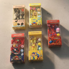 Kids Cartoon-Themed Wired Earphones (1 Pc)