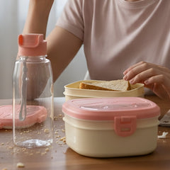 Top view of lunch box showing compartments