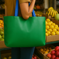 Close-up of durable non-woven fabric of shopping tote