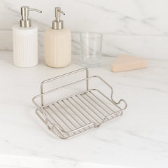 Soap tray in bathroom setting