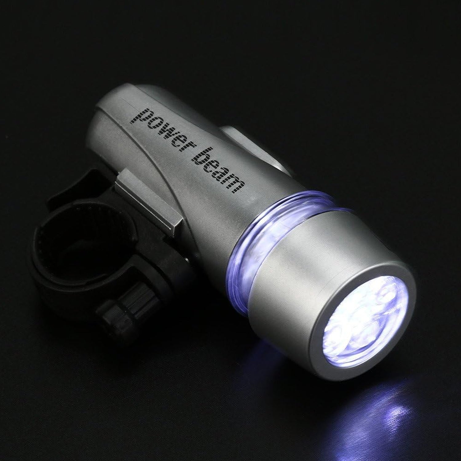 Power Beam LED Bicycle Headlight mounted on bike handlebar