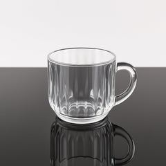 Unbreakable Transparent Plastic Tea Cups (Set of 6 Pc)