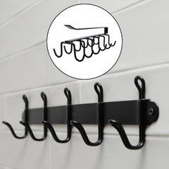 Close-up of the metal hooks on the double-row organizer
