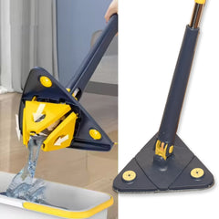 Mop head rotating 360 degrees for hard to reach spots cleaning