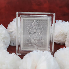 Silver Embossed Lord Ganesha Decorative Frame as spiritual home decor