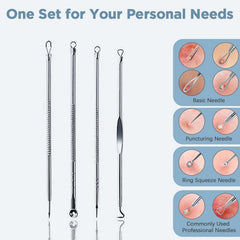 Blackhead remover tool ergonomic anti-slip handle with texture