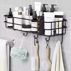 Close-up of iron frame of 9009 3-in-1 Shower Shelf Rack