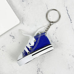 Collection of colorful mini shoe keychains