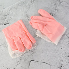 Close-up of shield gloves waterproof rubber finish