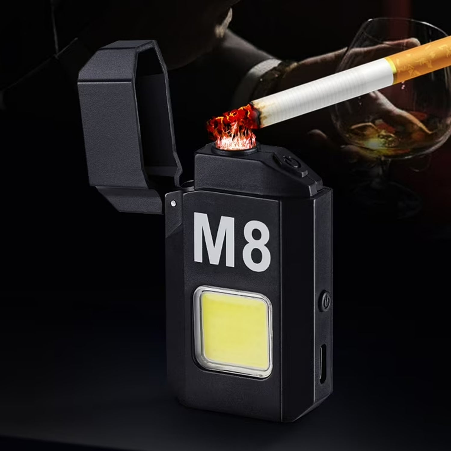 Portable Mini Torch Lighter emitting bright torch beam