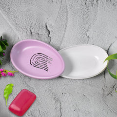 Soap tray showing slotted layer to keep soap dry