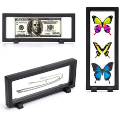 Transparent jewellery display box showing inside