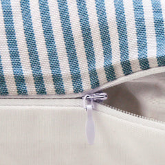 Leather detail on pillow cover