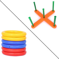 8078 13 Pc Ring Toss Game widely used by childrenâ€™s and kids for playing and enjoying purposes and all in all kinds of household and official places etc. DeoDap