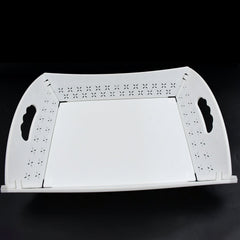 Serving tray set up for kitchen or outdoor use
