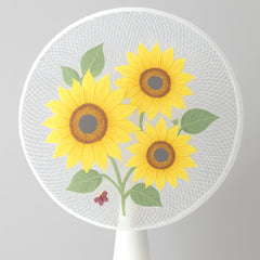 Elastic edge of sunflower mesh fan cover