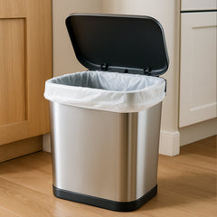 Leak-proof disposable trash bag in kitchen dustbin