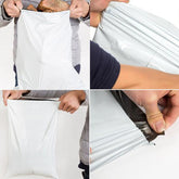 Courier bags in a bundle with tamper-proof features and 06x06 inch size