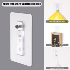 Plastic wall hook for bathroom use