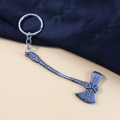 Miniature metal axe keychain, compact and portable design