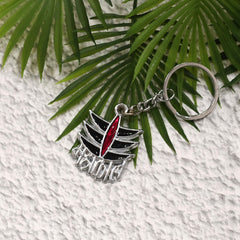 Metal keychain with Mahakal symbol
