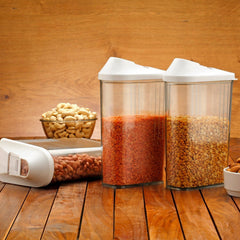 Leak-proof storage boxes for cereals and grains